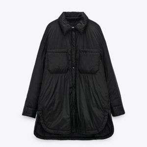 Zara Black Water Repellent Jacket/Shacket (Size S)